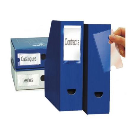 Achetez Blister de 6 porte-étiquettes adhésives en polypropylène format 55x150 mm 10340 3L pas ch..