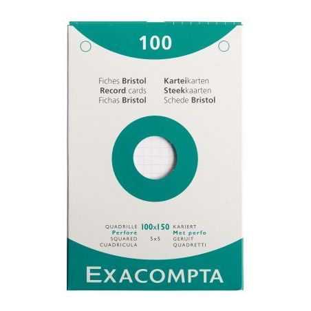 Achetez ETUI DE 100 FICHES BRISTOL BLANC QUADRILLE 5X5 PE pas cher sur Ma Rentrée Scolaire