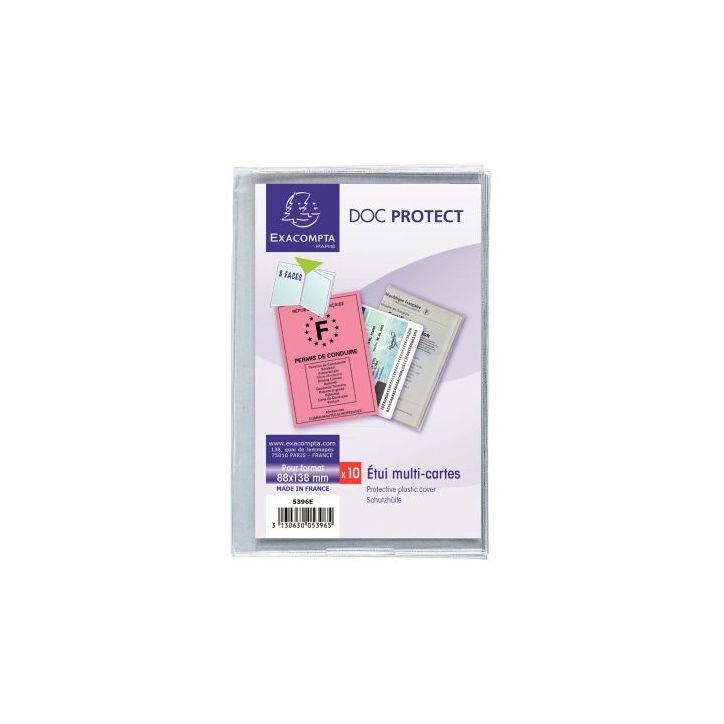 Etui multi-cartes 4 volets en PVC 5396UE EXACOMPTA