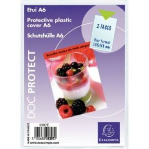 Achetez Étui simple pour format A6 en PVC 5397UE EXACOMPTA pas cher sur Ma Rentrée Scolaire