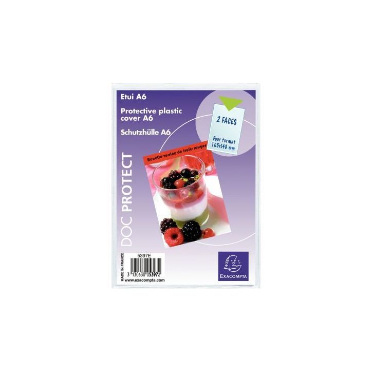 Étui simple pour format A6 en PVC 5397UE EXACOMPTA