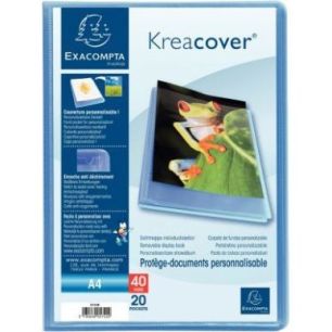 Achetez Protège-documents personnalisable KREACOVER 40 vues, bleu 5722E KREACOVER EXACOMPTA pas che..