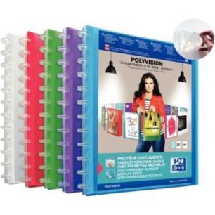 Achetez OXFORD Protège-documents VARIOZIP POLYVISION, 40 vues, 20 pochettes amovibles. En polypropy..