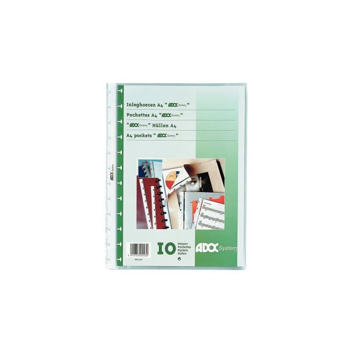 Paquet de 10 pochettes amovibles Adoc pour format A4 5810-000