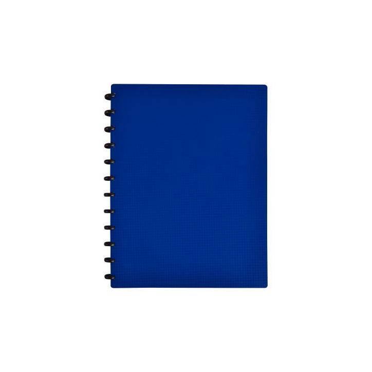OXFORD Protège documents MEMPHIS Variozip 60 vues, 30 pochettes amovibles. En polypropylène opaque Bleu