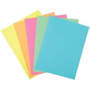 Achetez Paquet de 100 chemises 1 rabat Super 160g, format 24x32 cm, couleurs pastel assorties 348000..