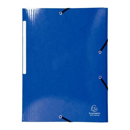 Achetez Chemise 3 rabats à élastiques en carte lustrée 425g, bleu foncé 55832E IDERAMA EXACOMPTA..