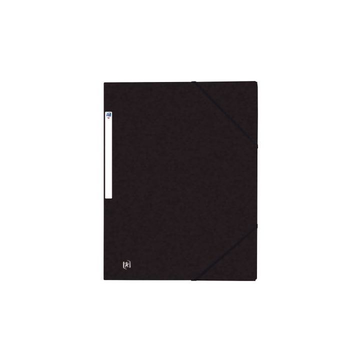 Chemise 3 rabats à élastiques TOP FILE+ en carte lustrée 4/10e 390g, noir 400114334 TOP FILE HAMELIN