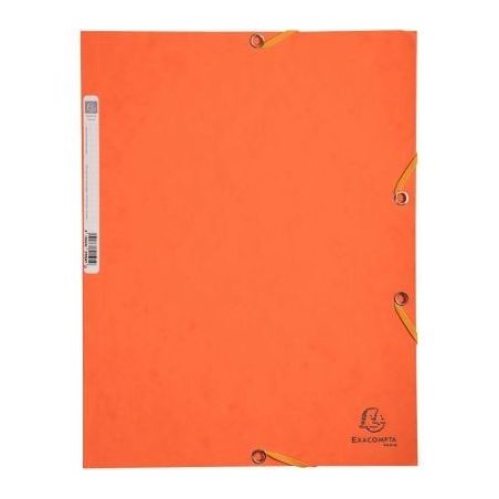 Achetez Chemise 3 rabats à élastiques en carte lustrée 400g, orange 55504E EXACOMPTA pas cher sur..