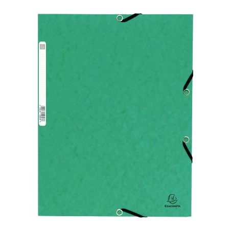 Achetez Chemise 3 rabats à élastiques en carte lustrée 5/10ème 350g vert C3416 VER COUTAL pas ch..