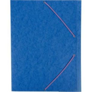 Achetez Chemise 3 rabats à élastiques en carte lustrée 600g format A3, coloris bleu C3700BLE COUT..