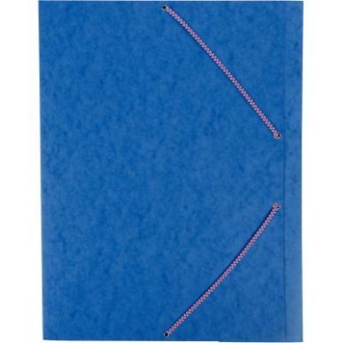 Achetez Chemise 3 rabats à élastiques en carte lustrée 600g format A3, coloris bleu C3700BLE COUT..