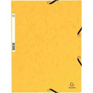 Achetez Chemise 3 rabats à élastiques en carte lustrée 5/10ème 350g jaune C3416 JAU COUTAL pas c..