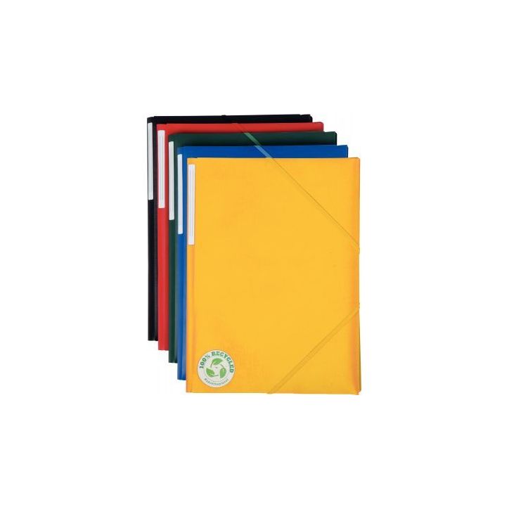 Chemise 3 rabats à élastiques ECOGREEN en polypropylène opaque recyclé, coloris assortis 1300100 ECOGREEN