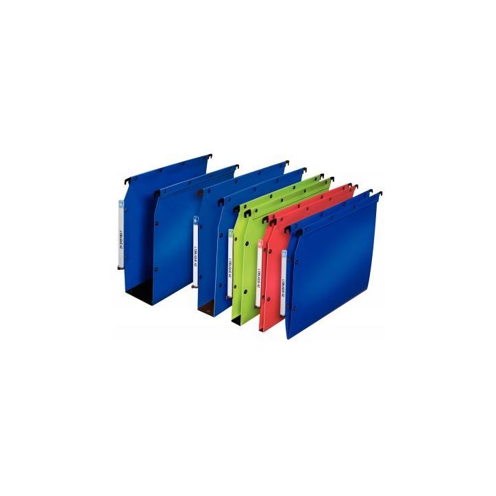 Paquet de 10 dossiers suspendus pour armoires en polypropylène dos 15 mm coloris vert 100330603 HAMELIN