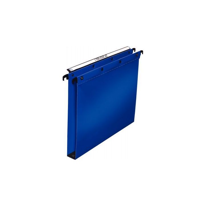 Paquet de 10 dossiers suspendus pour tiroirs en polypropylène dos 30 mm coloris bleu 100330377 HAMELIN