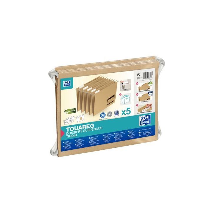 Paquet de 5 dossiers suspendus TOUAREG pour tiroir, dos V 400076115 TOUAREG HAMELIN