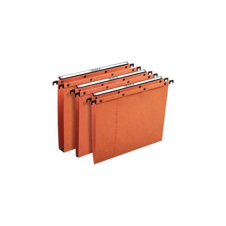 Paquet de 25 dossiers suspendus AZO Ultimate orange pour tiroir dos fond 15 mm 100330271 HAMELIN