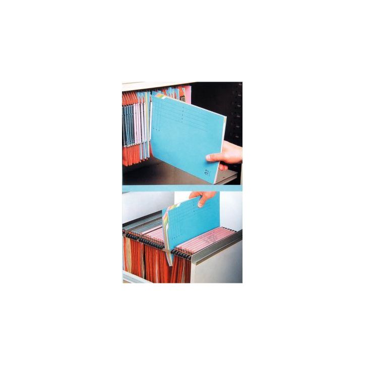 Paquet de 10 sous dossiers Dostri 5 cases carte 250g  bleu DOSTRI7506 ARIANEX