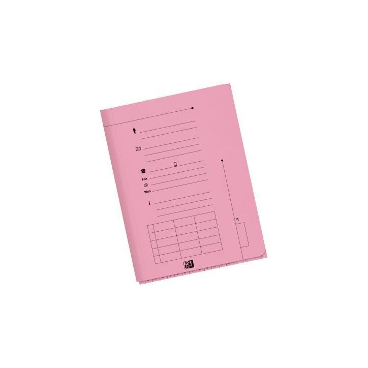 Paquet de 25 chemises HV pour dossiers suspendus, rose 100090071 HAMELIN