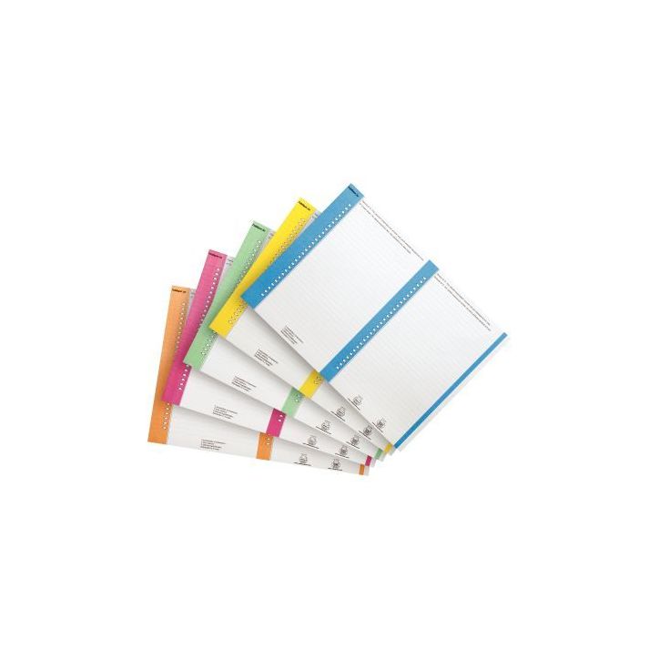 OBLIQUE AZ Sachet de 10 planches étiquettes n°8 réversibles pour dossiers suspendus armoire. Assortis