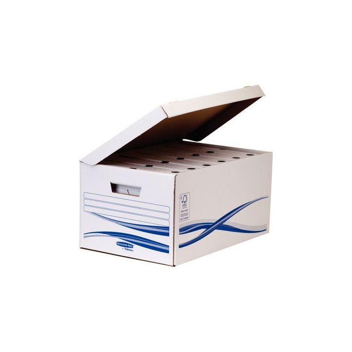 Container avec 6 boites d'archives dos 8cm blanc 4460504 BANKERS BO FELLOWES
