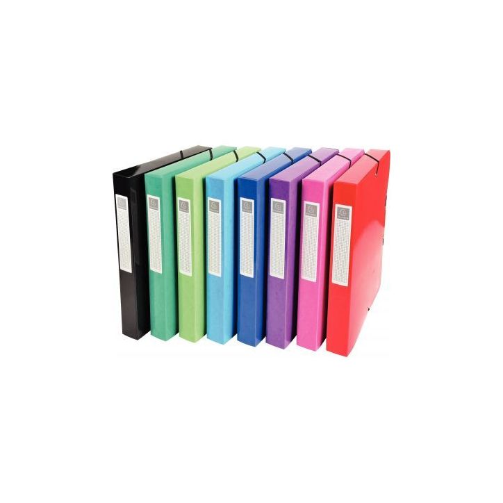 Lot de 8 boîtes de classement IDERAMA en carte lustrée dos 40 mm 59929E x8 IDERAMA EXACOMPTA