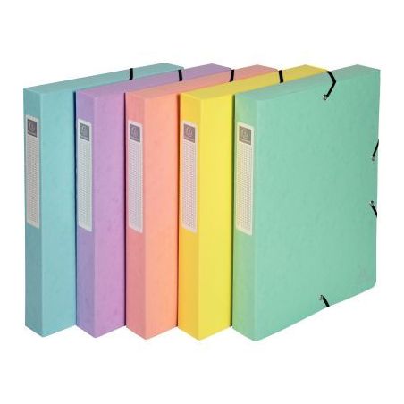 Achetez Lot de 8 boites de classement Aquarel en carte lustrée, dos 40 mm, coloris assortis 59560E ..