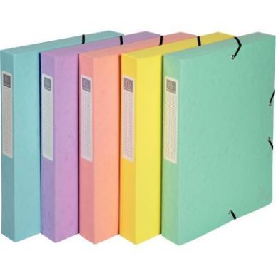 Achetez Lot de 8 boites de classement Aquarel en carte lustrée, dos 40 mm, coloris assortis 59560E ..