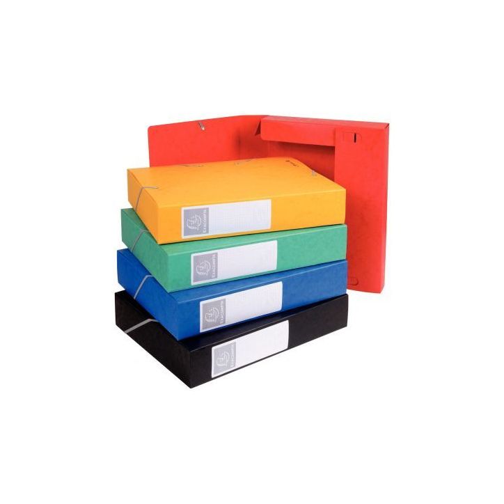 Carton de 10 boîtes de classement CARTOBOX en carte lustrée 7/10ème, dos de 60 mm, coloris assortis 16000H (...)