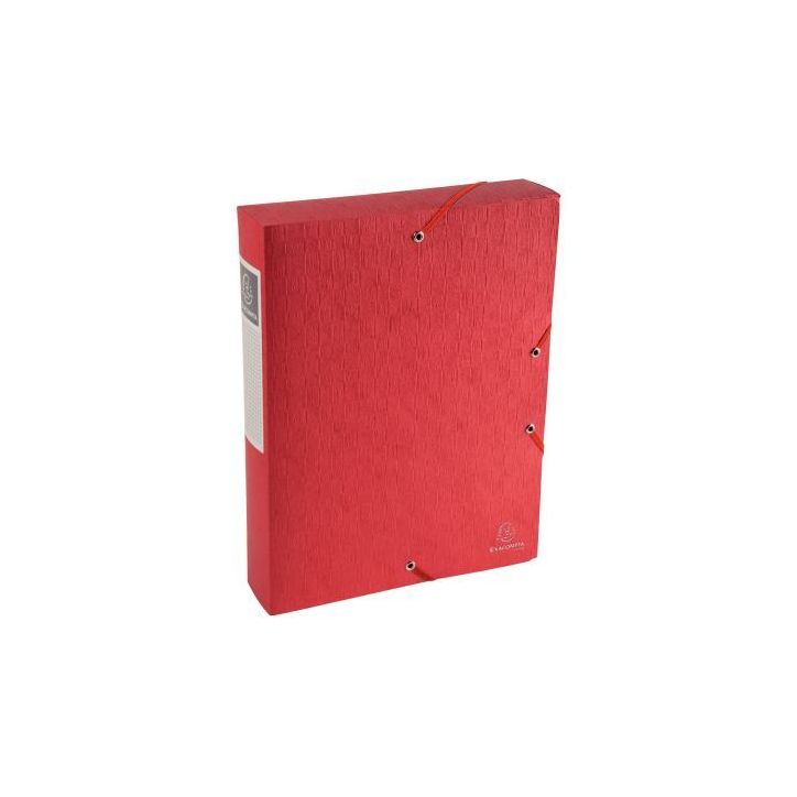 Boite de classement en carte lustrée SCOTTEN dos 6 cm, rouge 50915E SCOTTEN EXACOMPTA