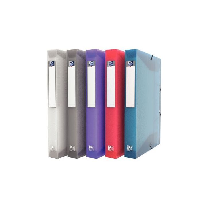 Carton de 9 boites de classement HAWAÏ en polypropylène, dos de 40 mm, couleurs assorties 100200588 HAWAI HA(...)