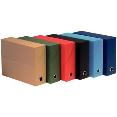 Achetez Boite de transfert papier toilé, dos 9 cm, bleu foncé 89527E EXACOMPTA pas cher sur Ma Ren..