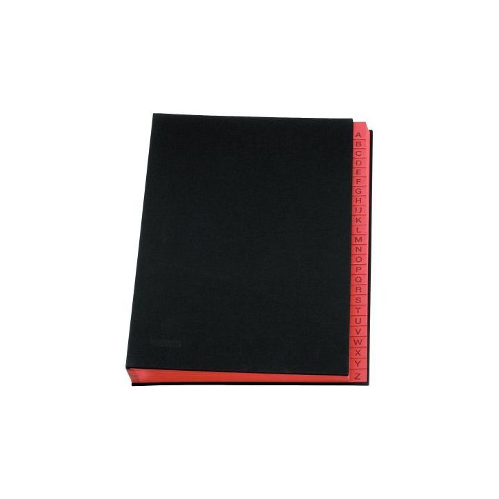 Trieur alphabétique en toile 25 compartiments coloris noir 53-25 EXTENDOS