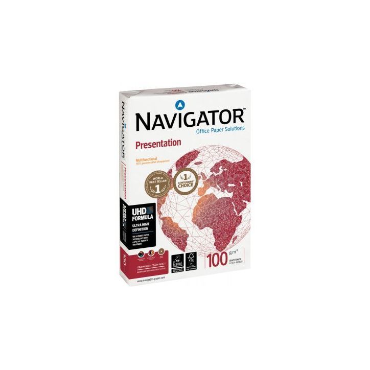 NAVIGATOR Ramette 500 feuilles papier extra Blanc Navigator Presentation A4 100G CIE 169