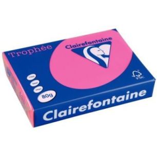 Achetez CLAIREFONTAINE Ramette de 500 feuilles papier couleur TROPHEE 80 grammes format A3 Rose Fuch..