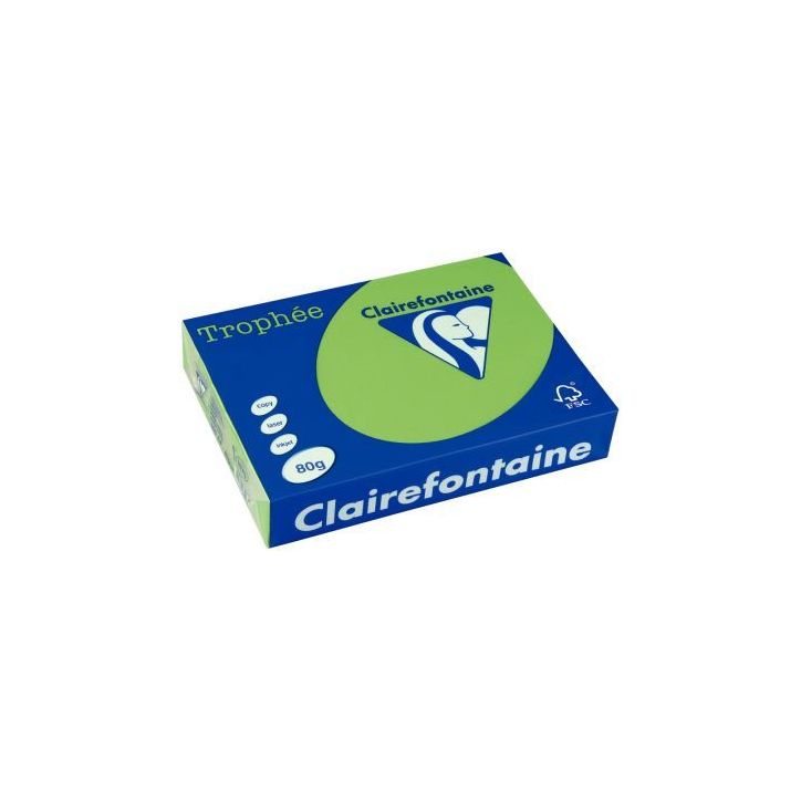Carton de 3 ramettes de 500 feuilles format A3 80g vert menthe 36822 X3 TROPHEE CLAIREFONTAINE