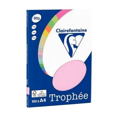 Achetez Pochette de 100 feuilles format A4 80g rose CLAIREFONTAINE 4103C TROPHEE CLAIREFONTAINE pas ..