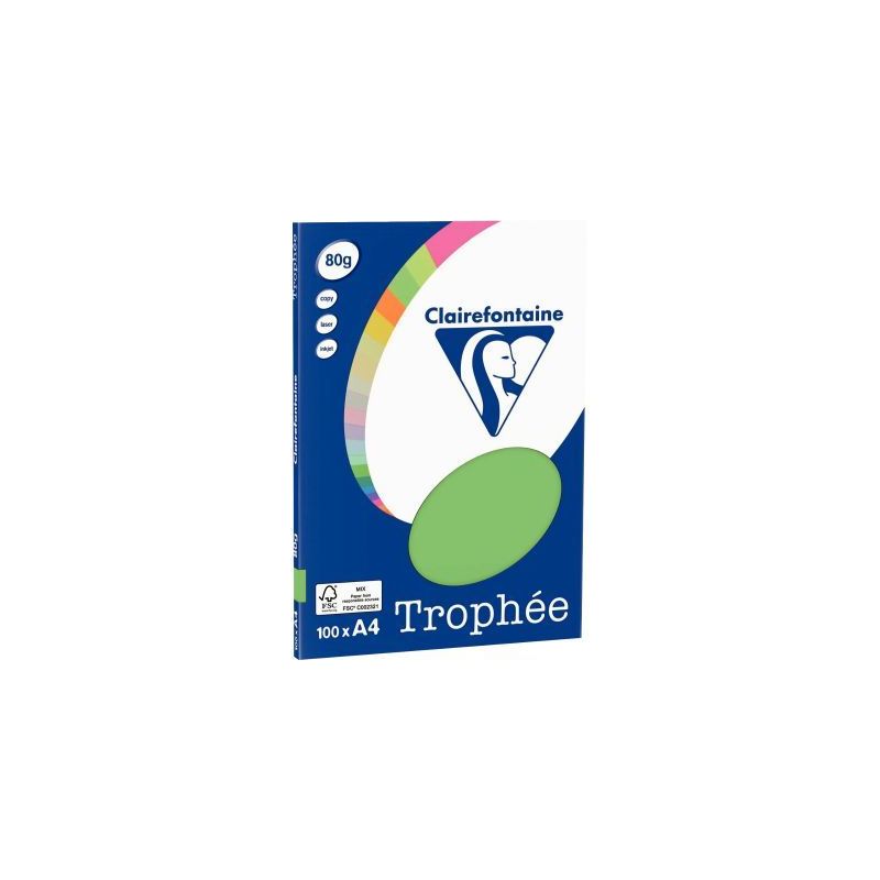 Achetez Pochette de 100 feuilles format A4 80g vert CLAIREFONTAINE 4115C TROPHEE CLAIREFONTAINE pas .. Achetez Pochette de 100 feuilles format A4 80g vert CLAIREFONTAINE 4115C TROPHEE CLAIREFONTAINE pas ..