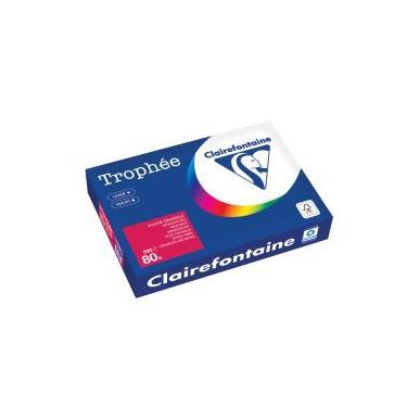 Achetez Carton de 5 ramettes de 500 feuilles format A4 80g rouge groseille 1782PCX5 TROPHEE CLAIREFO..