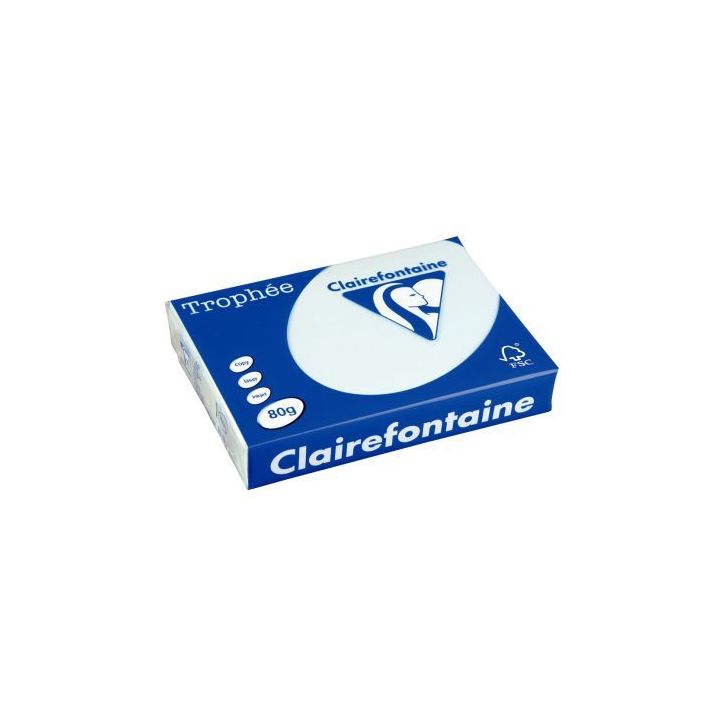 Carton de 3 ramettes de 500 feuilles format A3 80g bleu CLAIREFONTAINE 15845 X3 TROPHEE CLAIREFONTAINE