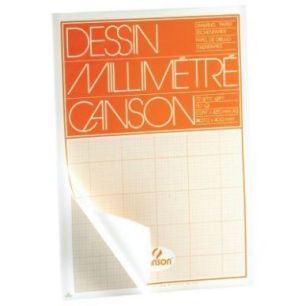 Achetez Bloc de 50 feuilles à  dessin millimétré, format A3 : 29,7x42 cm bistre C200067109 CANSO..