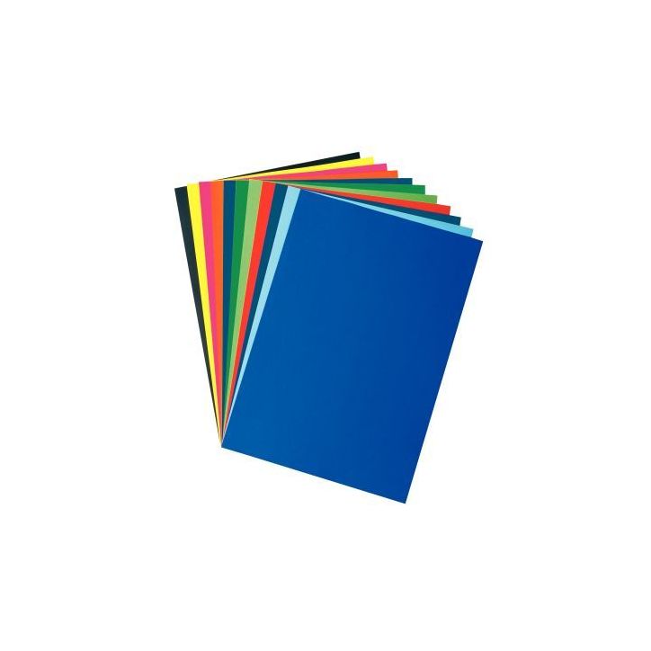Paquet de 25 feuilles affiche couleurs éclatantes 85g format 60x80cm couleurs assorties 3-001-10-AA