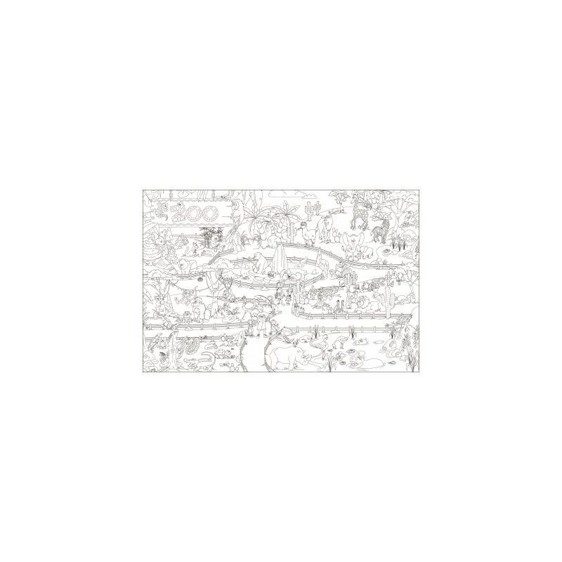 Achetez Coloriage géant thème le zoo PAPCOLORGZOO pas cher sur Ma Rentrée Scolaire