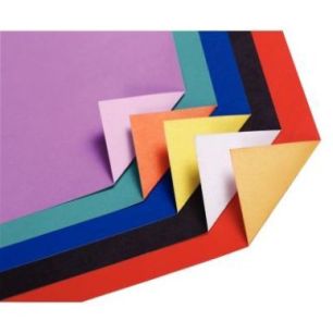 Achetez Paquet de 25 feuilles cartoline bicolore 50 x 65 cm couleurs assorties 453199C CLAIREFONTAIN..