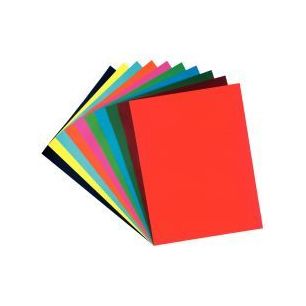 Achetez Paquet de 50 feuilles Cartoline 50 x 65 cm 120 g couleurs assorties 456299C CLAIREFONTAINE p..