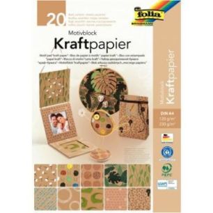 Achetez Bloc 20 feuilles papier kraft imprimé 120g et 230g A4 48898 pas cher sur Ma Rentrée Scolai..