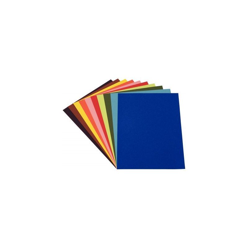 Achetez Paquet de 500 feuilles de papier couleur 120g format 21x29,7cm 10 assortis ASS500 pas cher s..