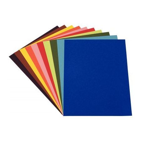 Achetez Paquet de 500 feuilles de papier couleur 120g format 21x29,7cm 10 assortis ASS500 pas cher s..