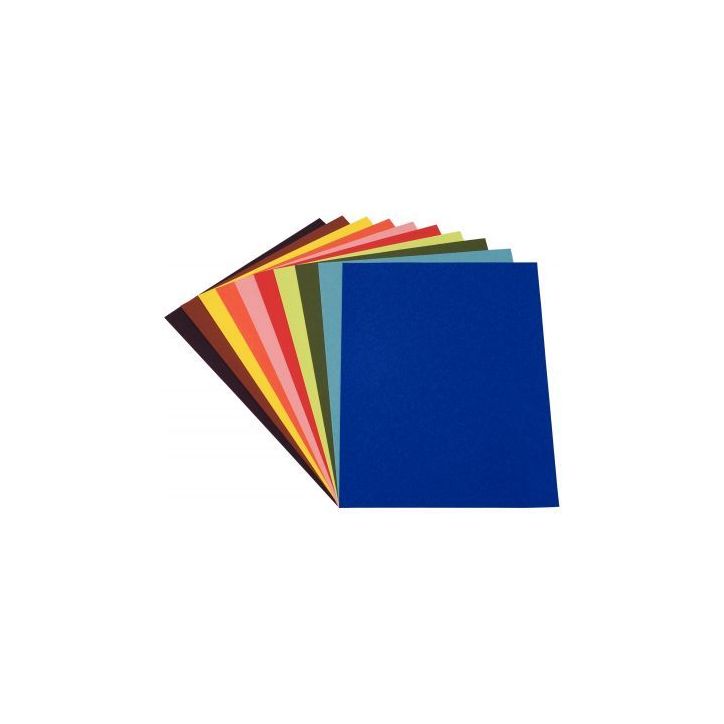 Paquet de 500 feuilles de papier couleur 120g format 21x29,7cm 10 assortis ASS500